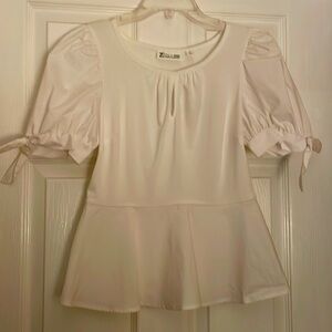 White peplum blouse